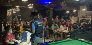 De politie van Banglamung valt vanmorgen vroeg in totaal zeven naar verluidt illegaal geopende uitgaansgelegenheden in Pattaya binnen
