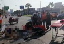 Drie mensen op motorzijspan ernstig gewond na aanrijding met pick-up in Banglamung, vrachtwagenchauffeur vlucht