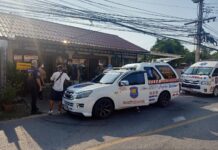 Oudere buitenlandse expat sterft tijdens een massage in een massagewinkel in Pattaya