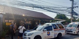 Oudere buitenlandse expat sterft tijdens een massage in een massagewinkel in Pattaya